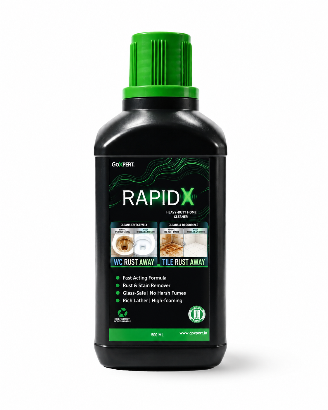 RAPIDX Heavy-Duty Home Cleaner | WC Rust & Tile Rust Stain Remover | 500 ML