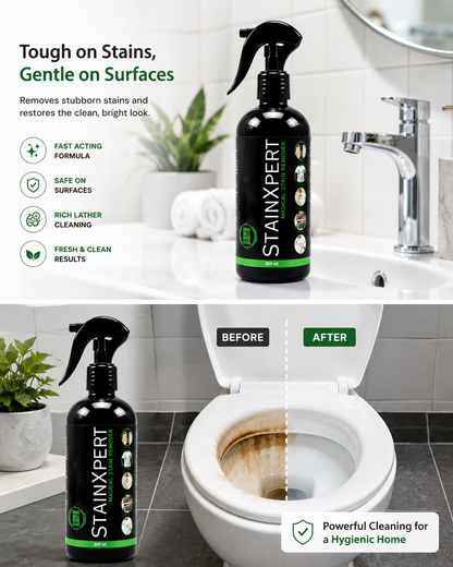 RAPIDX + STAINXPERT Cleaning Combo | Bathroom Rust & Multi-Surface Stain Remover
