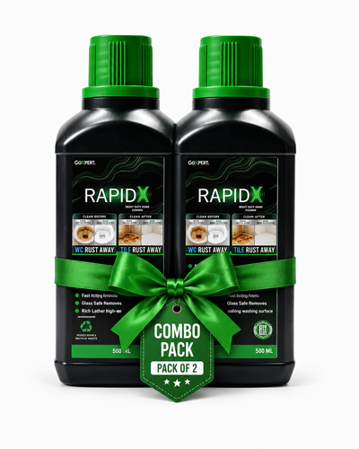 RAPIDX Heavy-Duty Home Cleaner Pack of 2 | WC & Tile Rust Stain Remover | 500 ML × 2