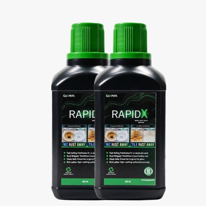 RAPIDX Heavy-Duty Home Cleaner Pack of 2 | WC & Tile Rust Stain Remover | 500 ML × 2